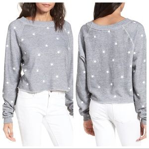 Wildfox Football Star Monte Crop Sweatshirt 🤍